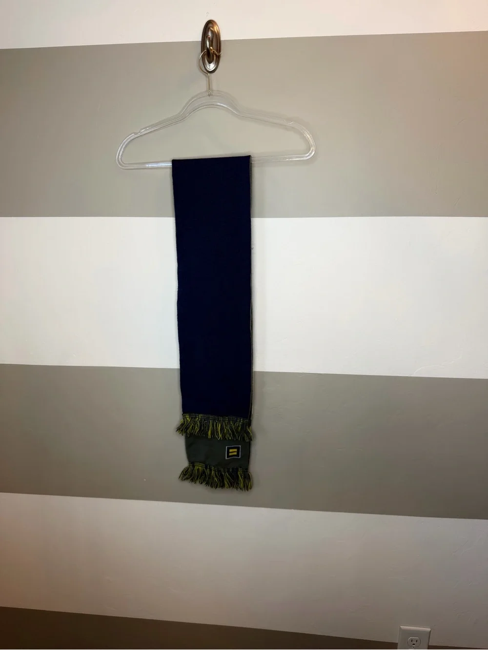 Human rights campaign Navy and Yellow Men's Knit Scarf